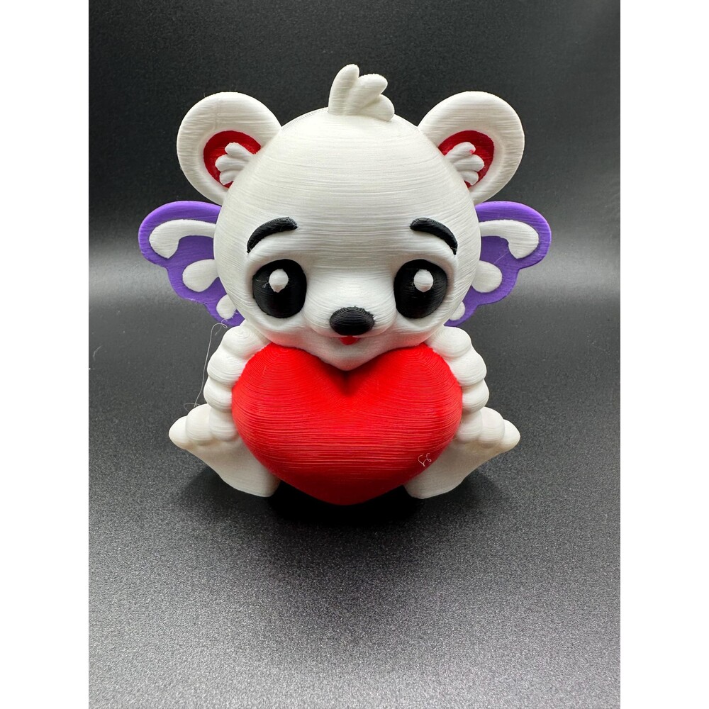 3d-Printed Valentine Fairy Bear 3.5"